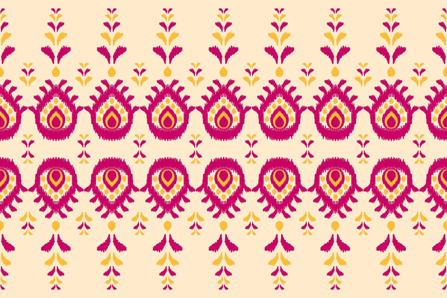 tapis motif fleur art. motif harmonieux d'ikat ethnique géométrique en tribal. style indien. vecteur