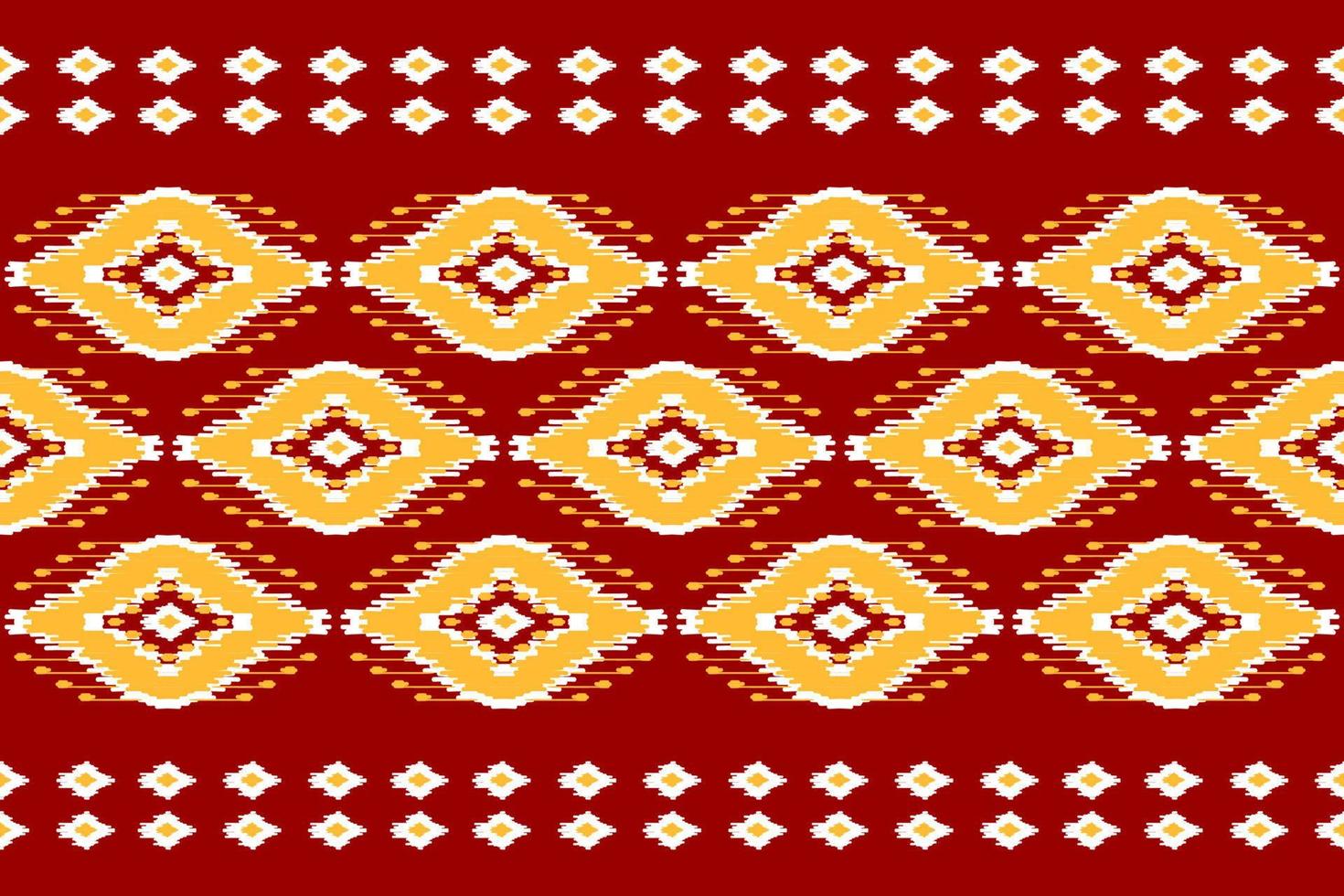 tapis ikat motif rouge art. motif harmonieux d'ikat ethnique géométrique en tribal. style américain et mexicain. vecteur