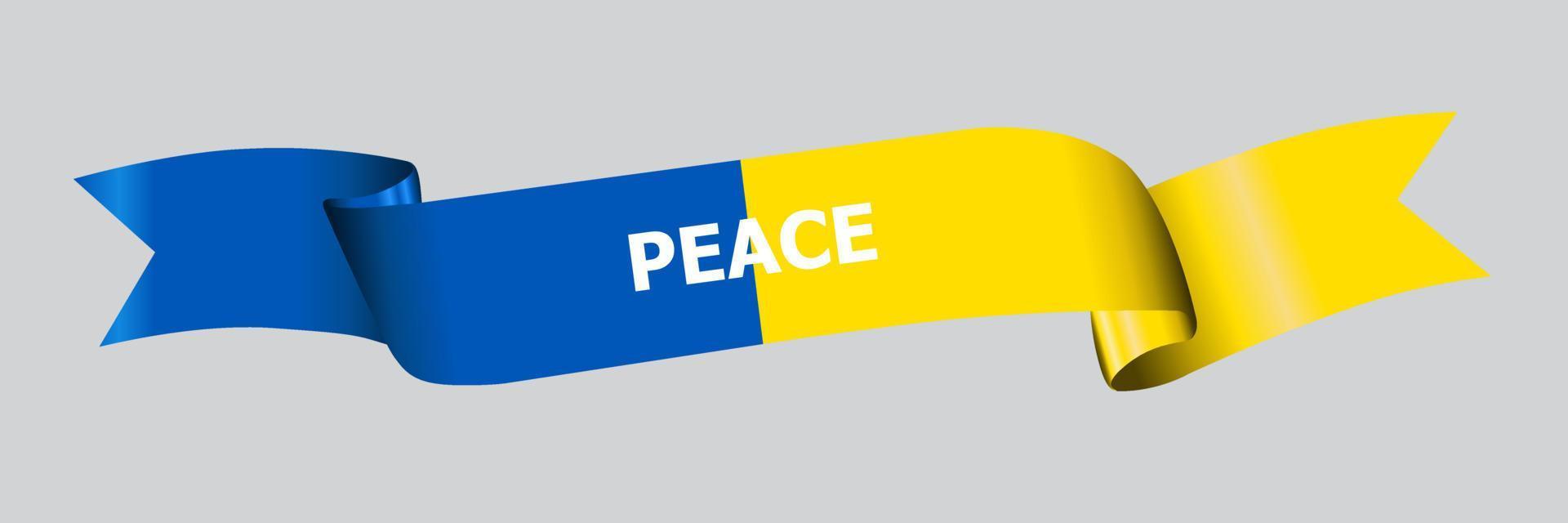 drapeau 3d de l'ukrainien dans le concept de paix en ukraine vecteur