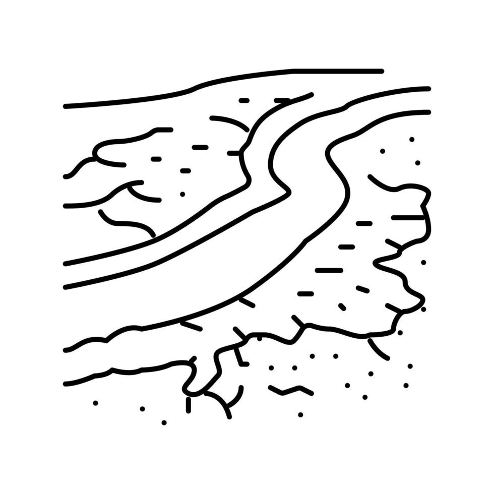 grande barrière de corail ligne icône illustration vectorielle vecteur