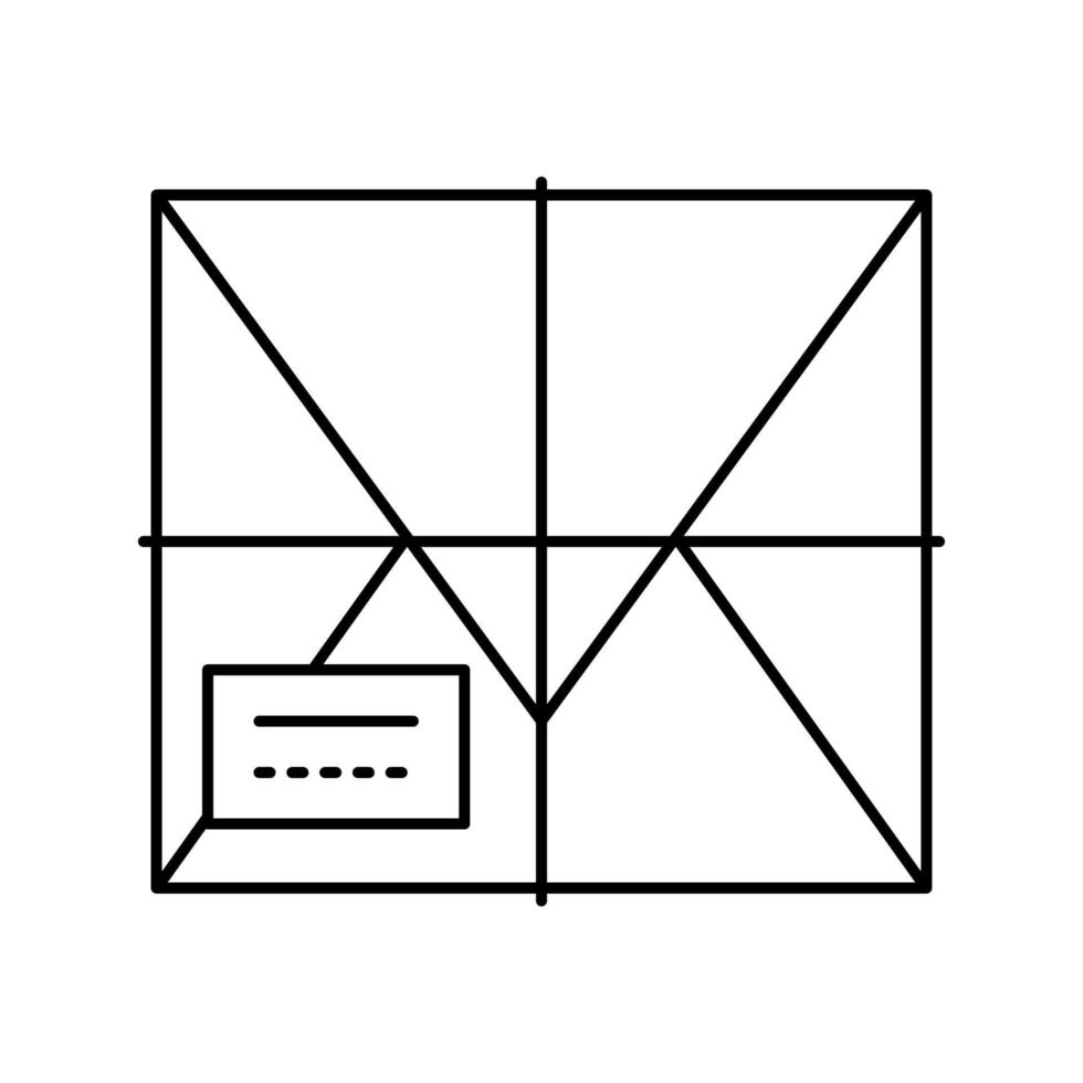 illustration vectorielle de l'icône de la ligne de la boîte de colis vecteur