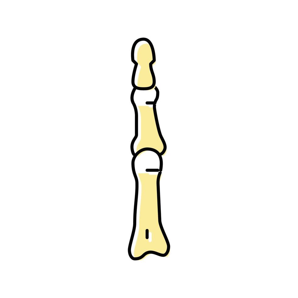 illustration vectorielle d'icône de couleur d'os de doigt vecteur