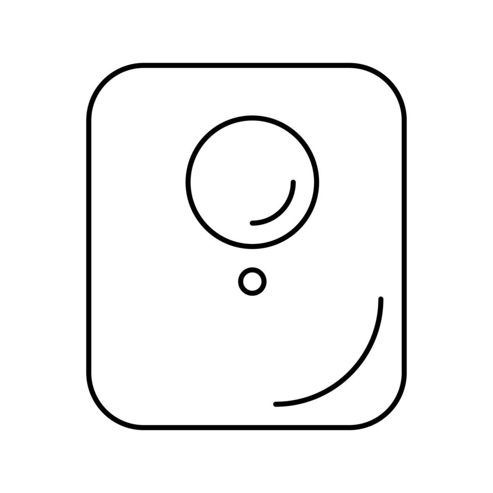 étiquette magnétique avec illustration vectorielle d'icône de ligne rfid vecteur