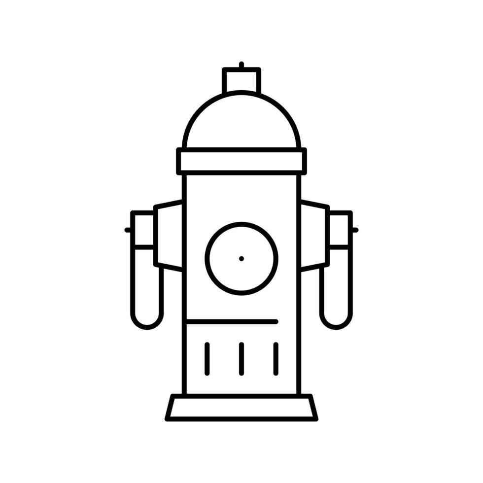 illustration vectorielle de l'icône de la ligne d'incendie de la bouche d'incendie vecteur