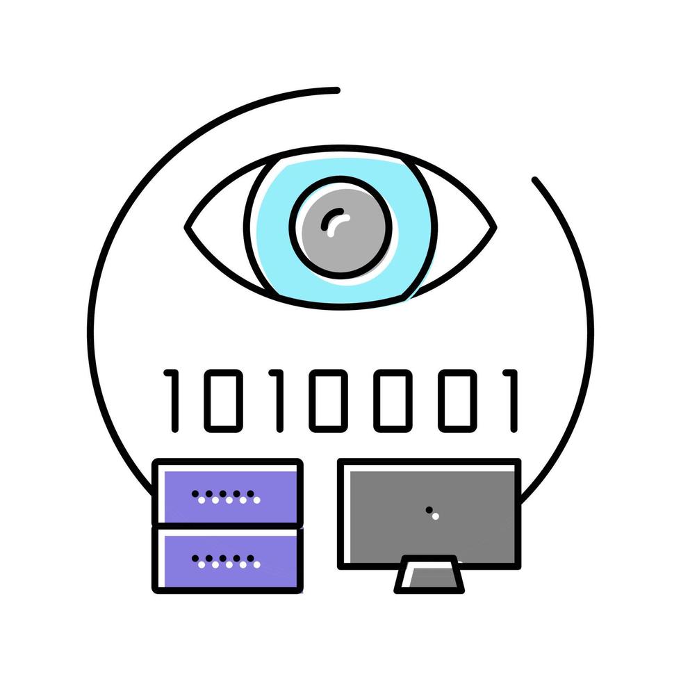 illustration vectorielle d'icône de couleur de fraude électronique vecteur