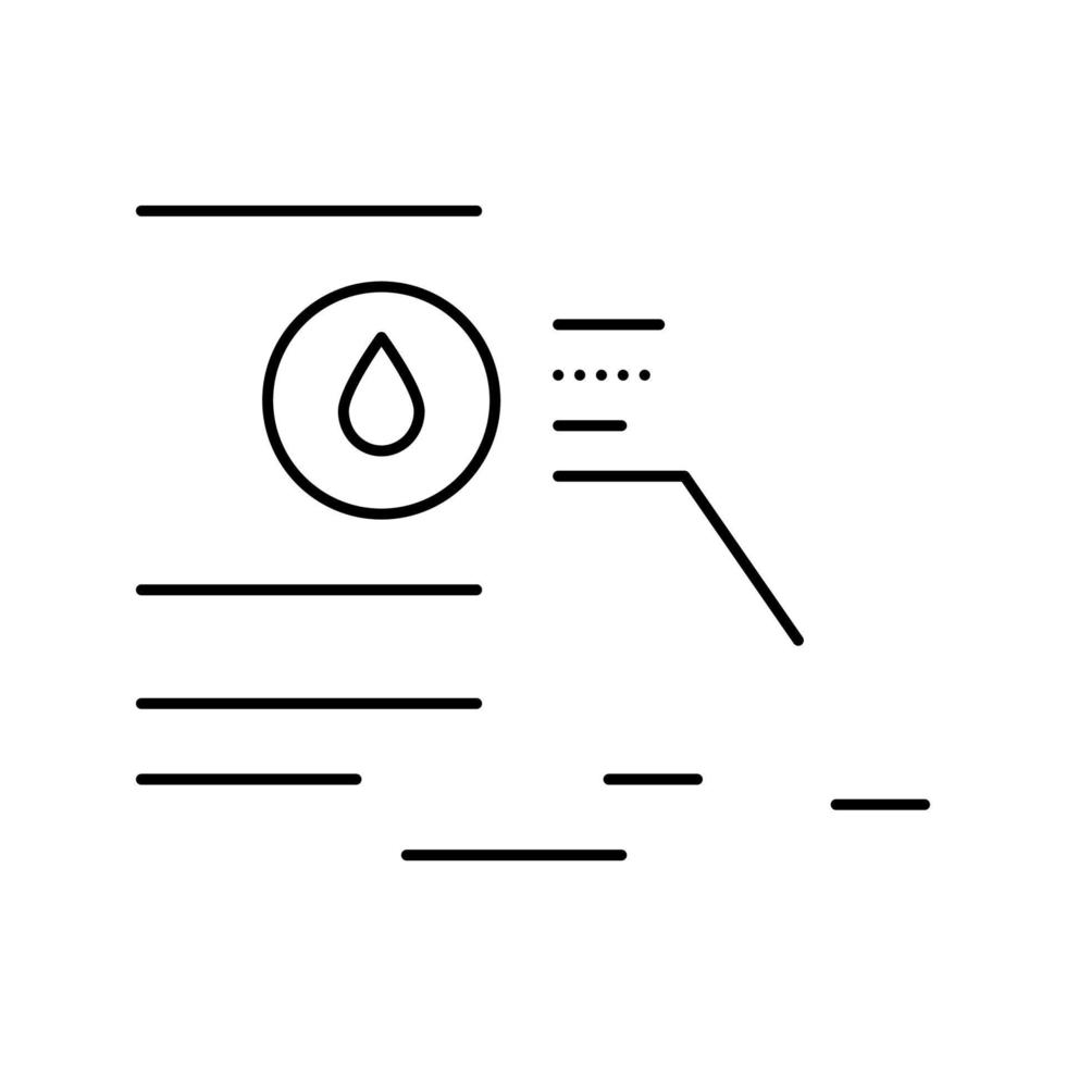 illustration vectorielle d'icône de ligne de couche de corps d'eau vecteur