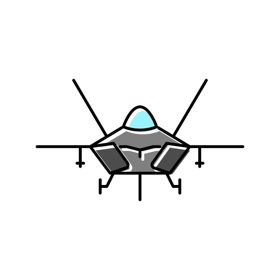 illustration vectorielle de l'icône de couleur du véhicule de transport à réaction vecteur