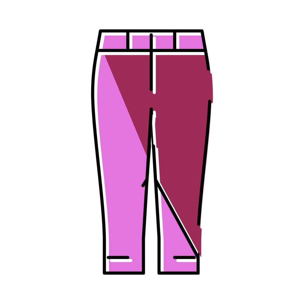 pantalon capri vêtements couleur icône illustration vectorielle vecteur