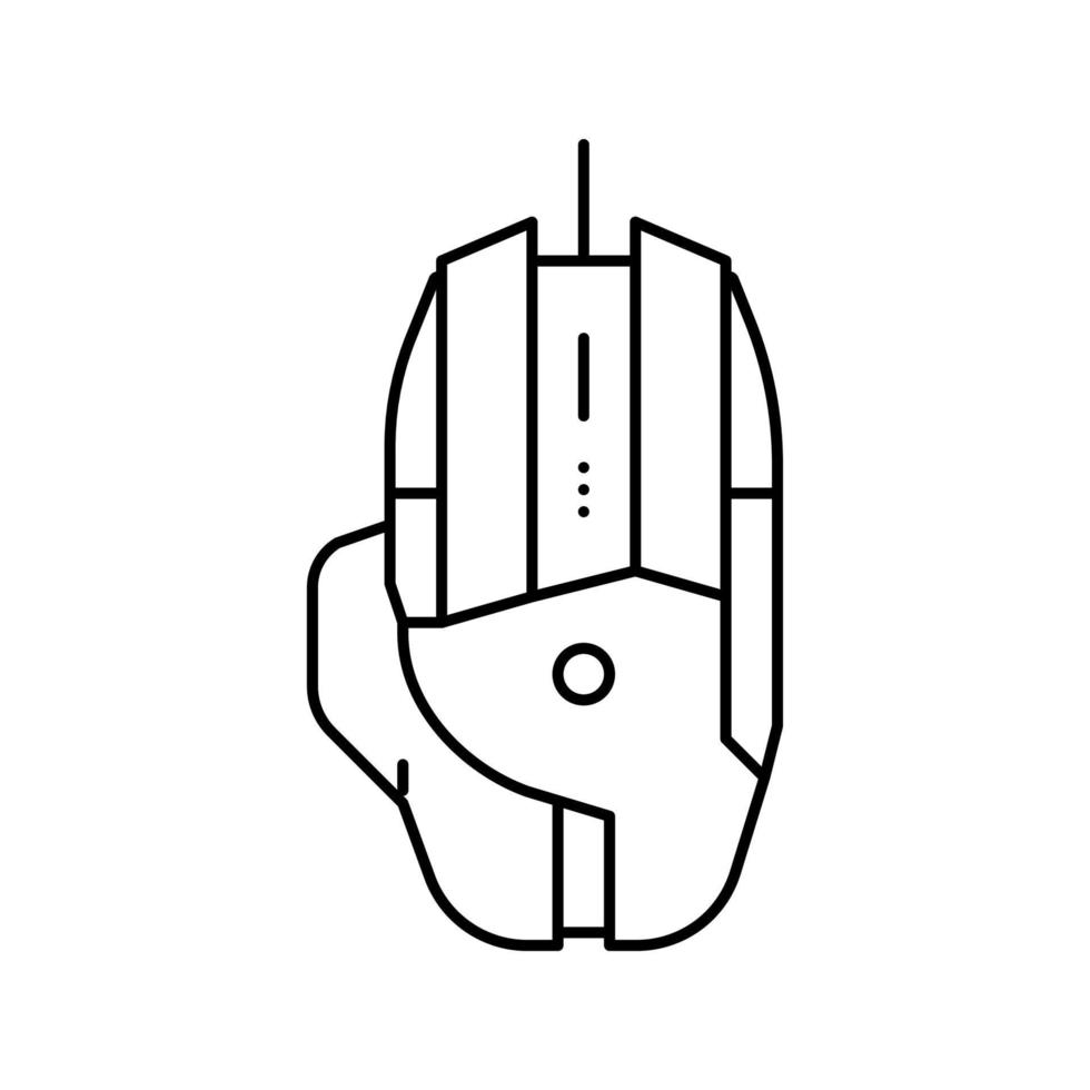 illustration vectorielle d'icône de ligne de souris de jeu vecteur