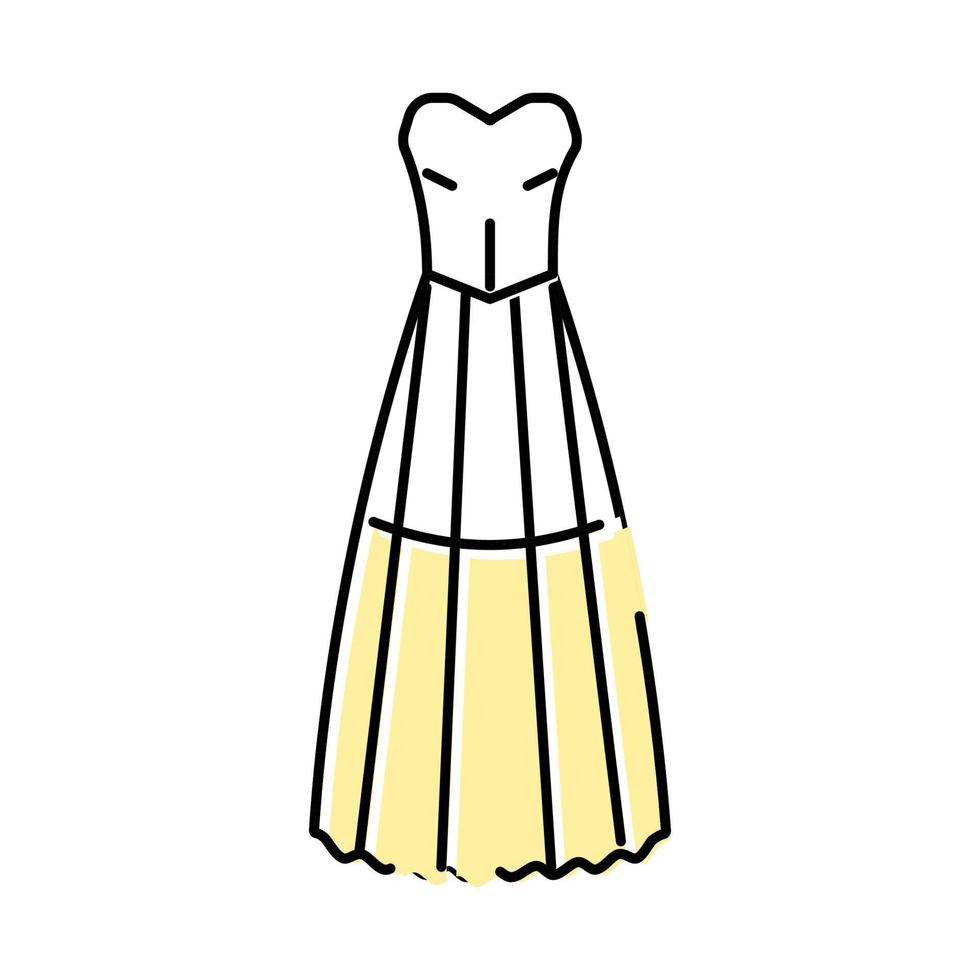 robe de mariée basque couleur icône illustration vectorielle vecteur