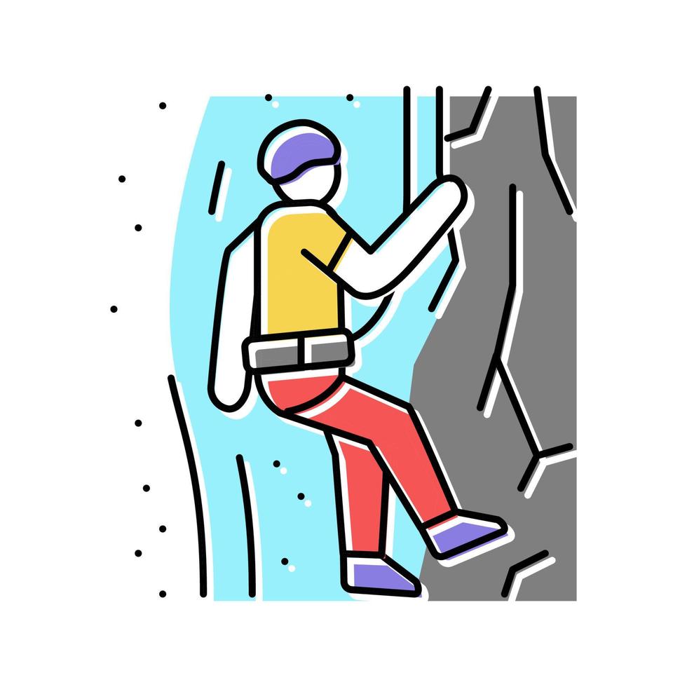 canyoning sport extrême couleur icône illustration vectorielle vecteur