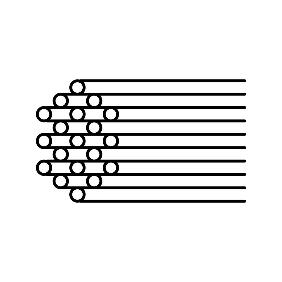 illustration vectorielle de l'icône de la ligne de pâtes spaghetti vecteur