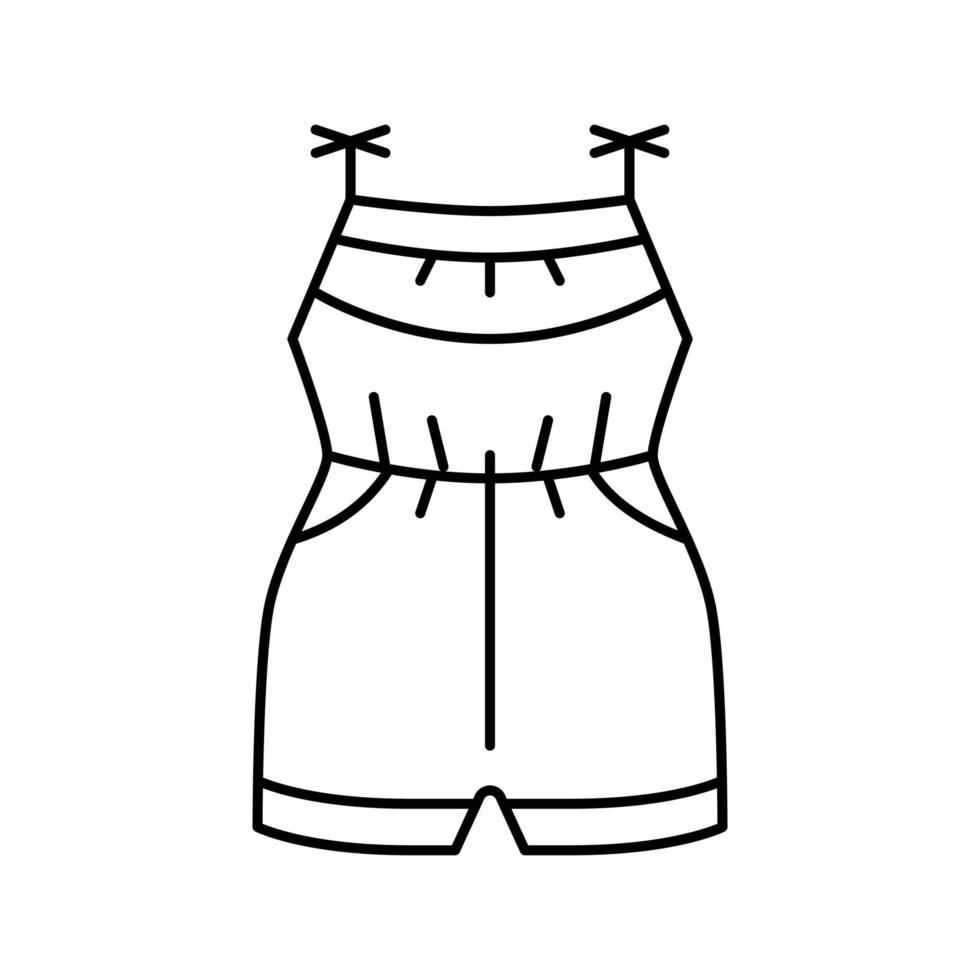 veste utilitaire garçon bébé tissu ligne icône illustration vectorielle vecteur