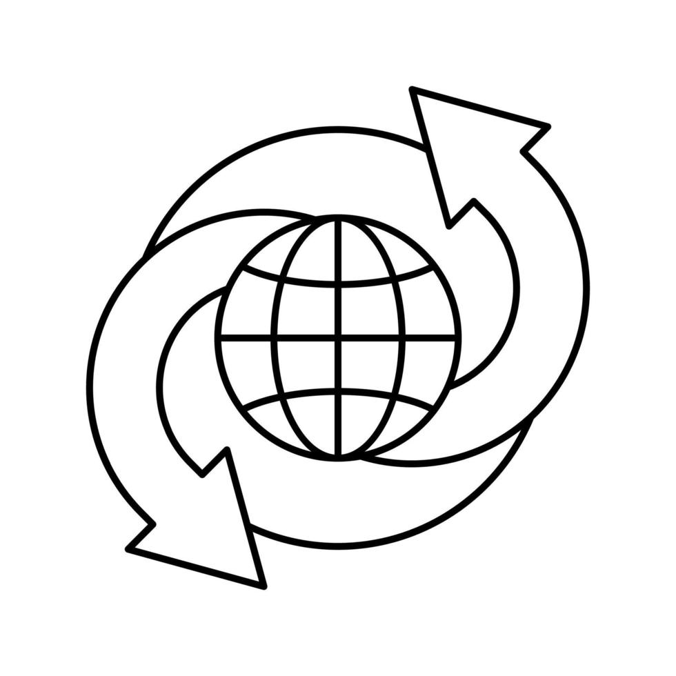 illustration vectorielle de l'icône de la ligne de changement climatique vecteur