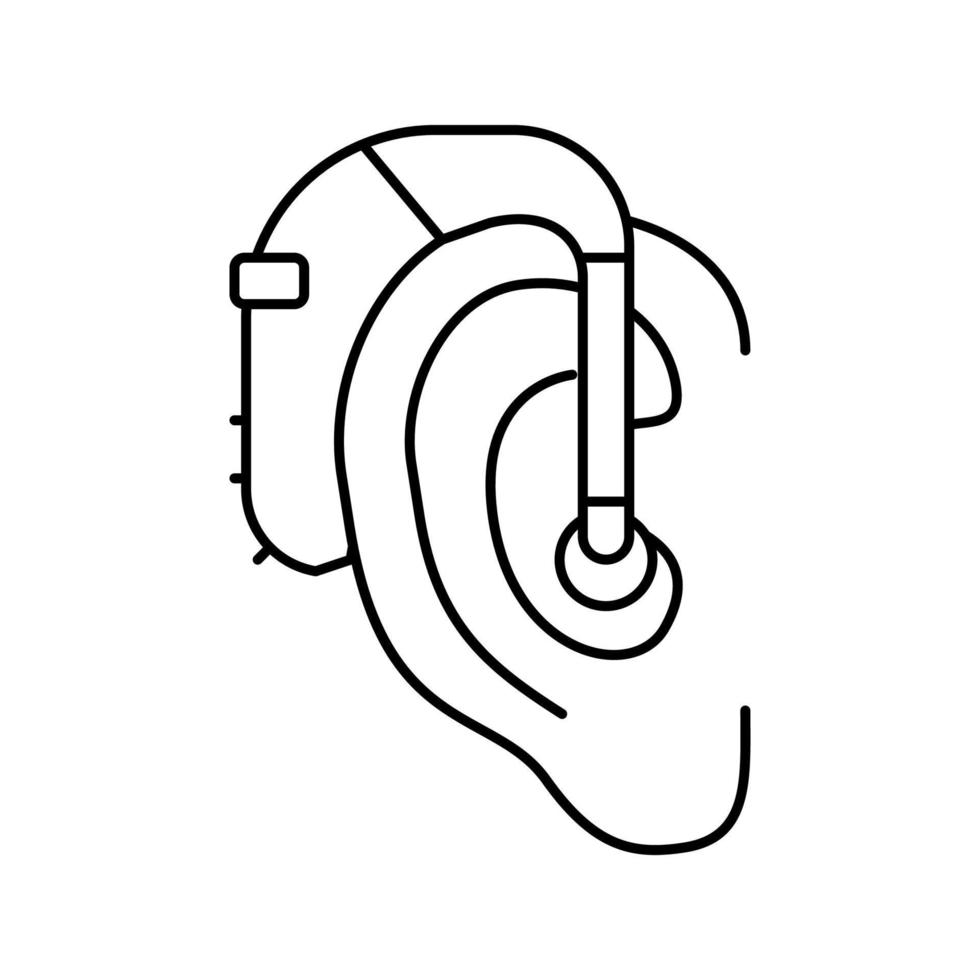 aides auditives ligne icône illustration vectorielle vecteur