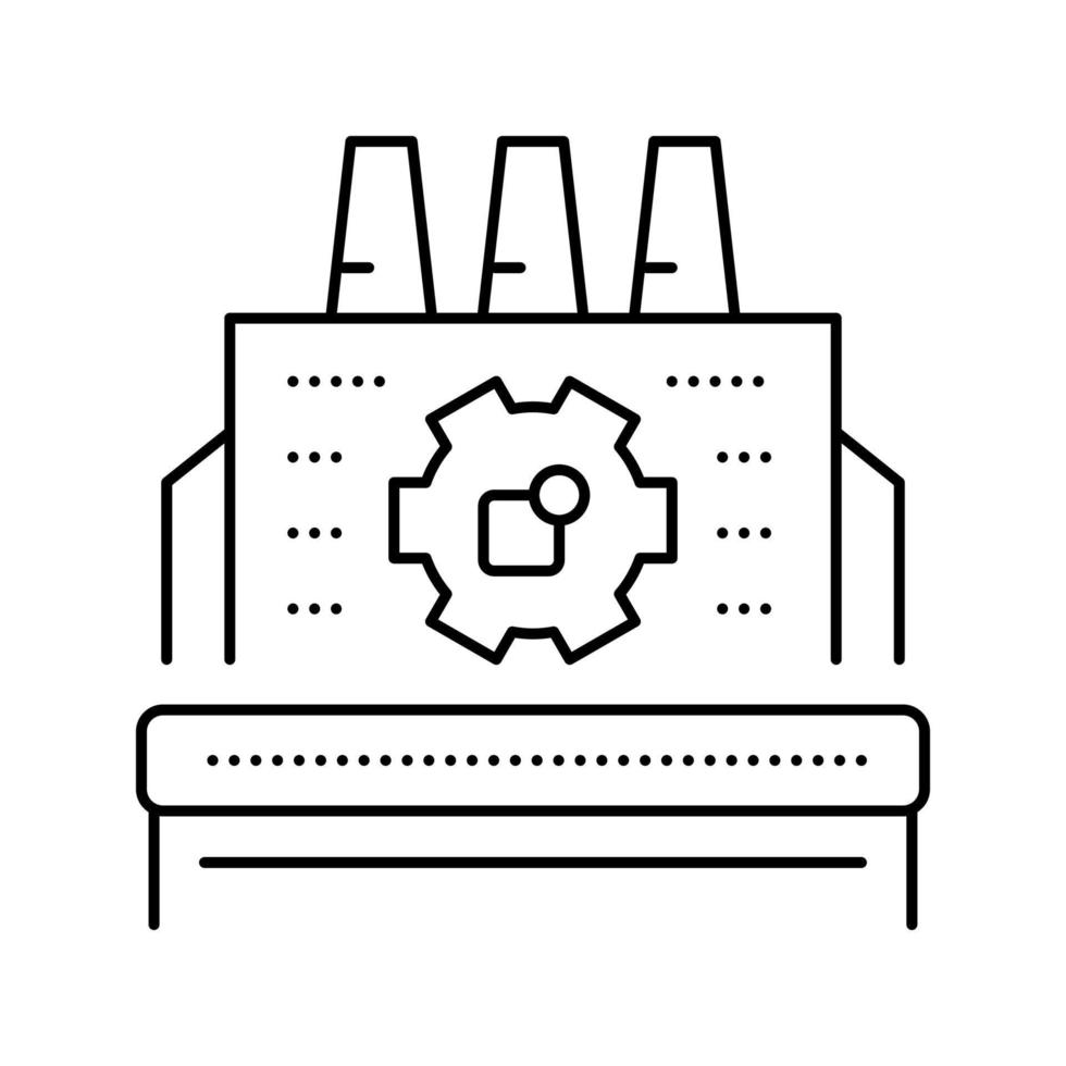 fabrication erp ligne de traitement icône illustration vectorielle vecteur