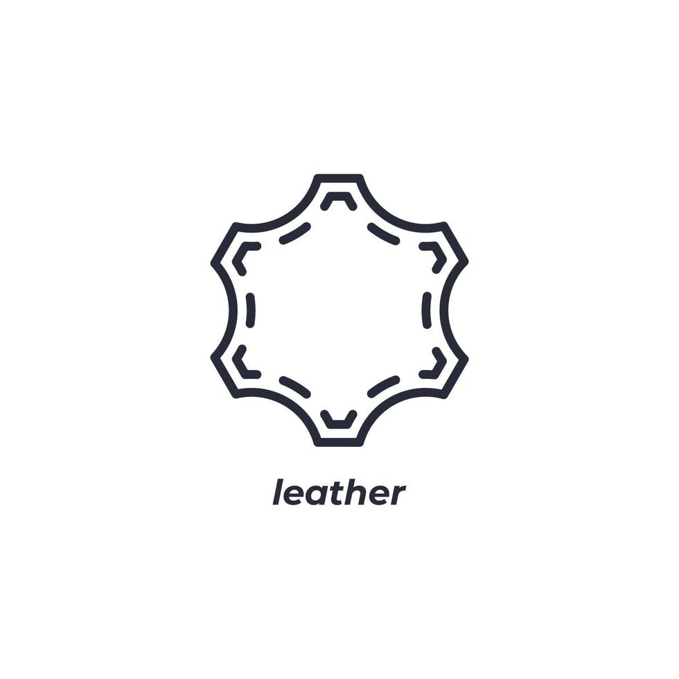 le symbole de cuir de signe de vecteur est isolé sur un fond blanc. couleur de l'icône modifiable.