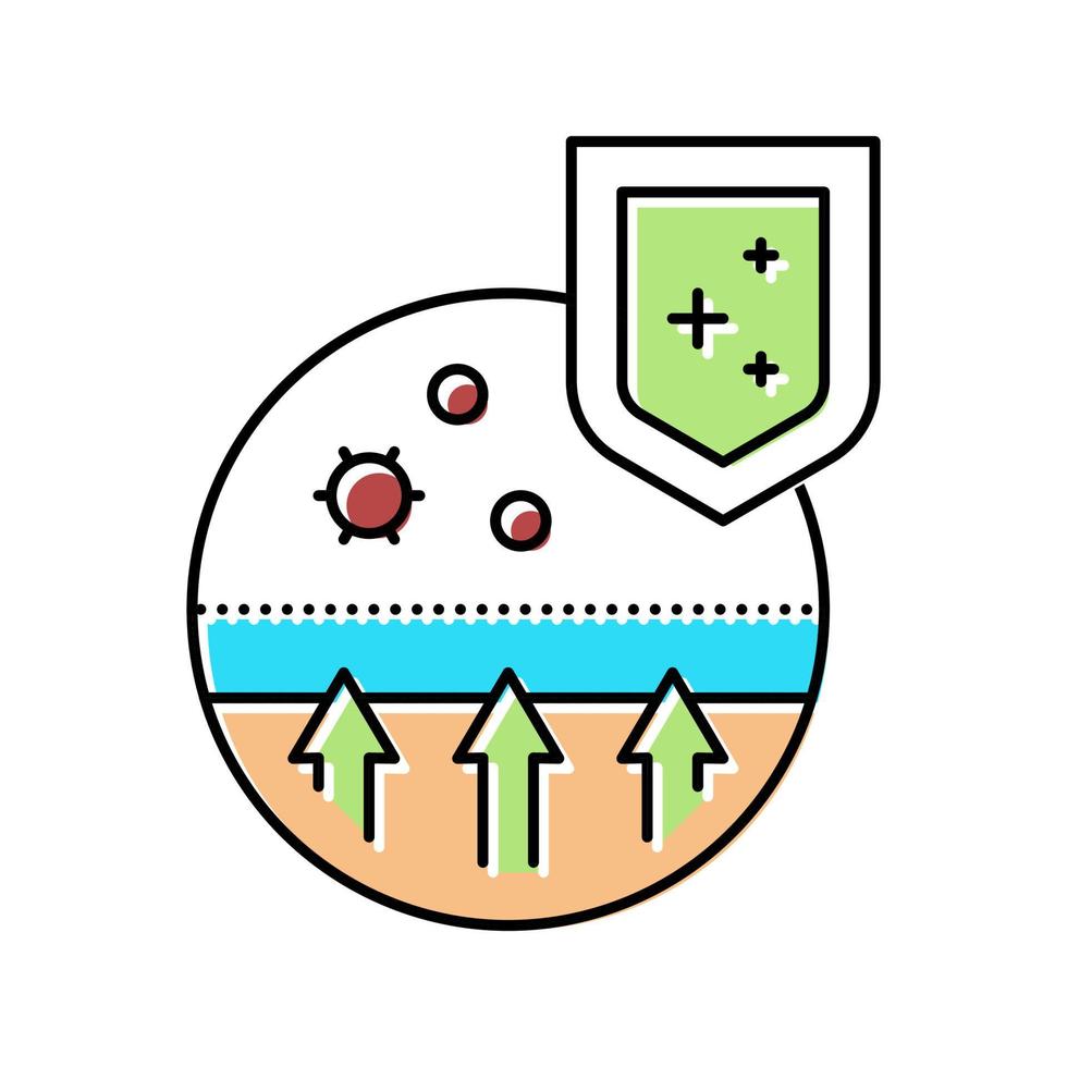 illustration vectorielle de l'icône de couleur de l'immunité passive vecteur