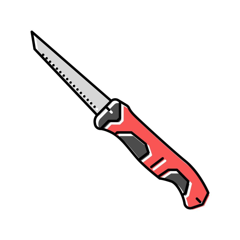 illustration vectorielle d'icône de couleur de scie à guichet vecteur