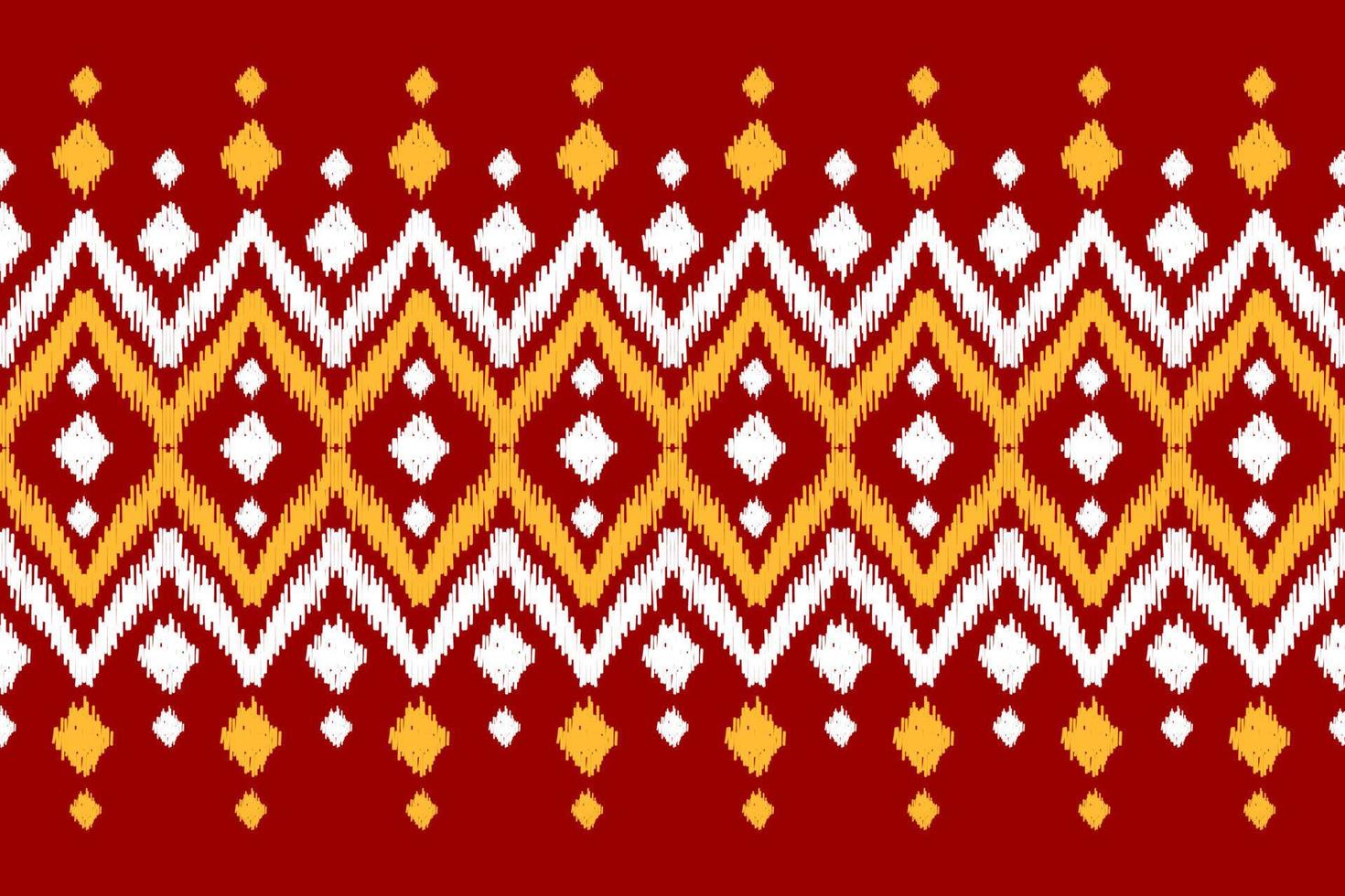 tapis ikat motif rouge art. motif harmonieux d'ikat ethnique géométrique en tribal. style américain et mexicain. vecteur
