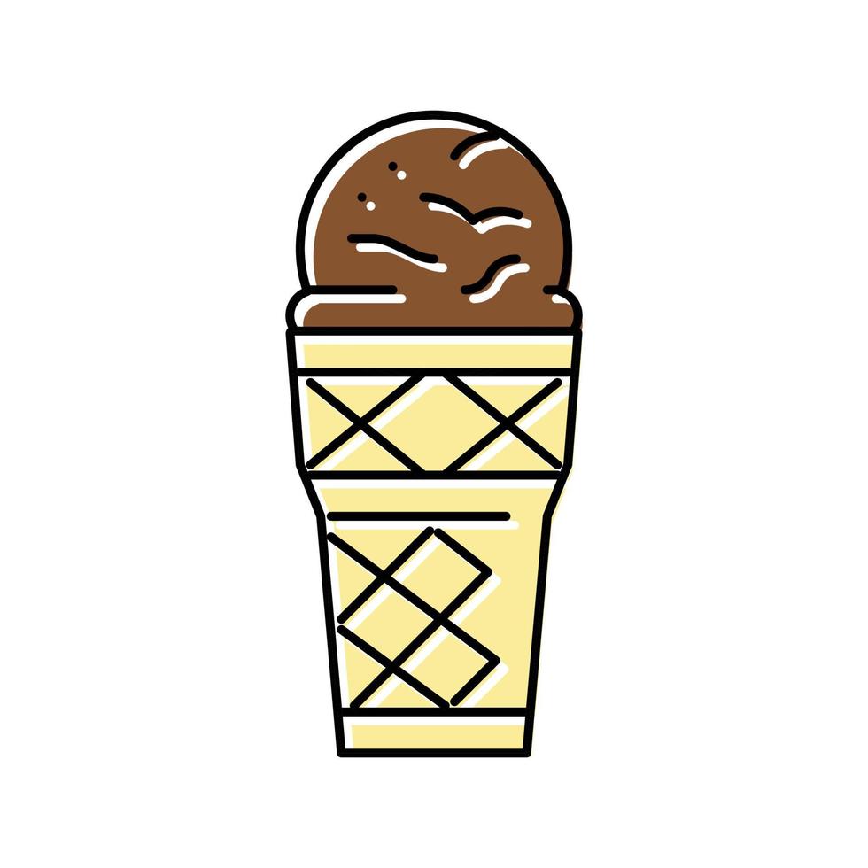 icône de couleur de crème glacée au café illustration vectorielle vecteur