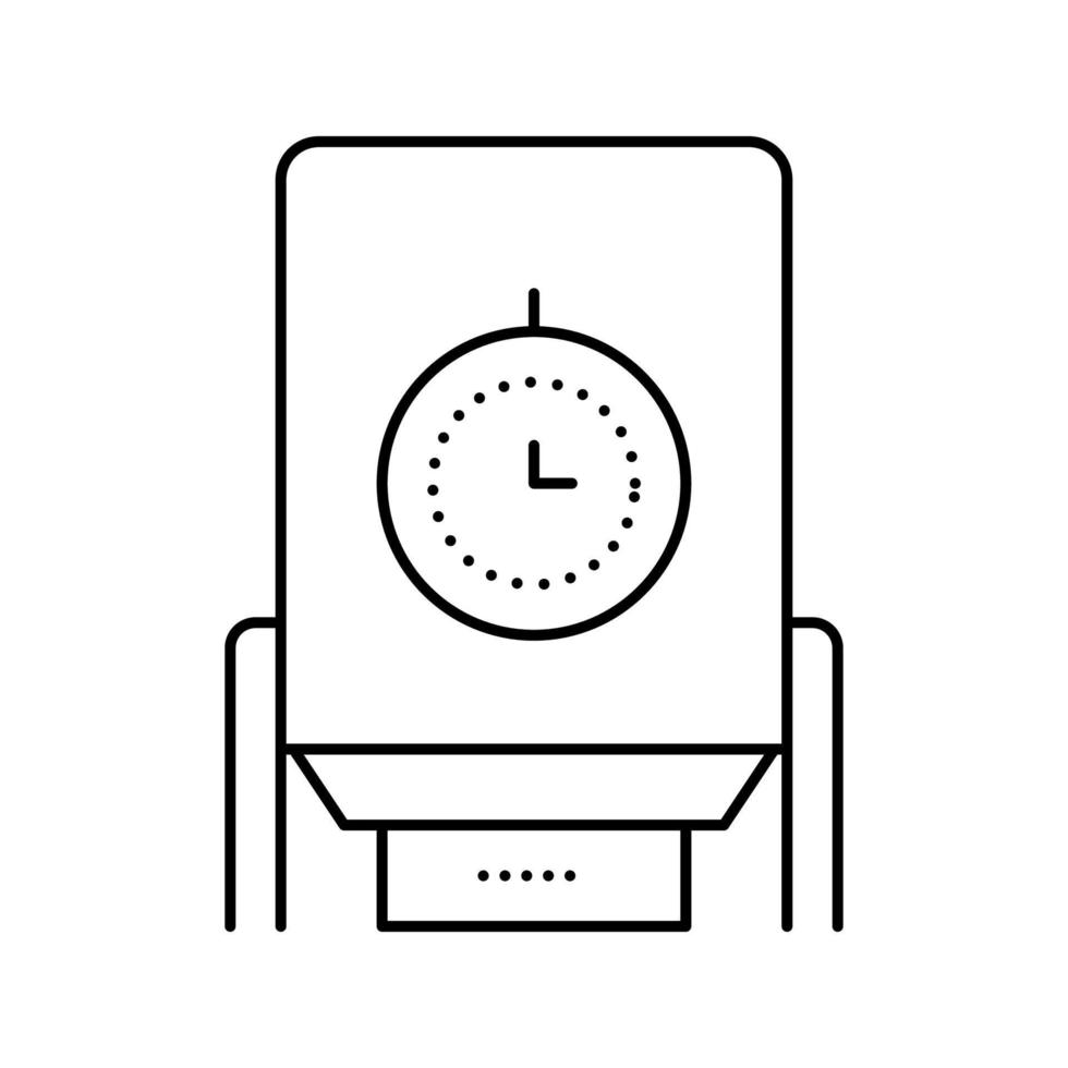 illustration vectorielle de l'icône de la ligne de la machine à sécher les copeaux de papier vecteur