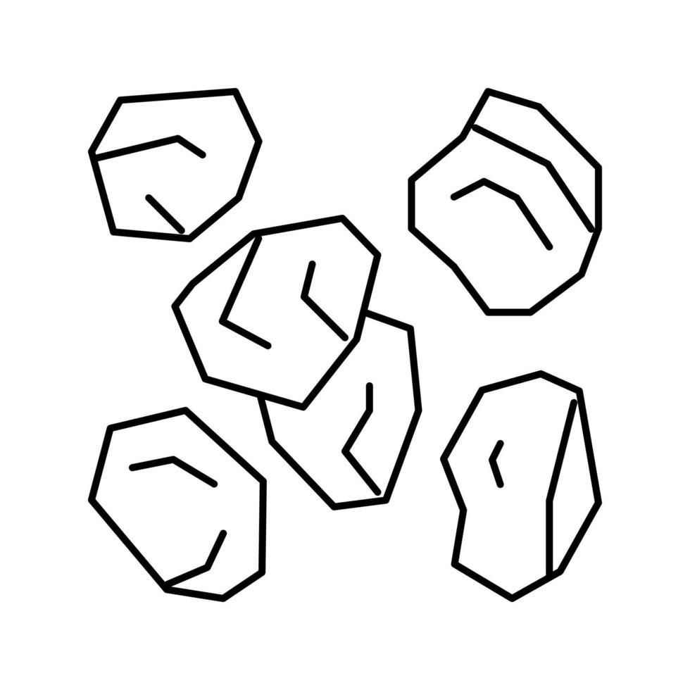 pierres résine art ligne icône illustration vectorielle vecteur