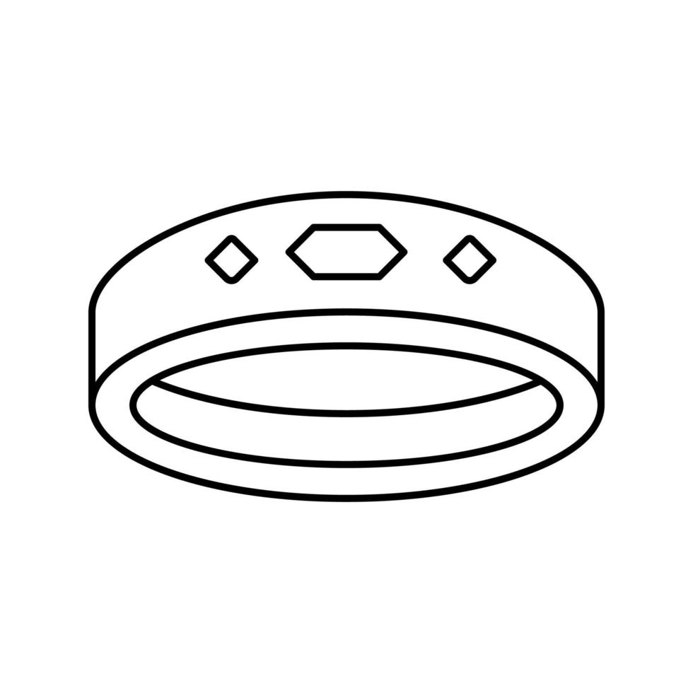 bagues bijoux ligne icône illustration vectorielle vecteur