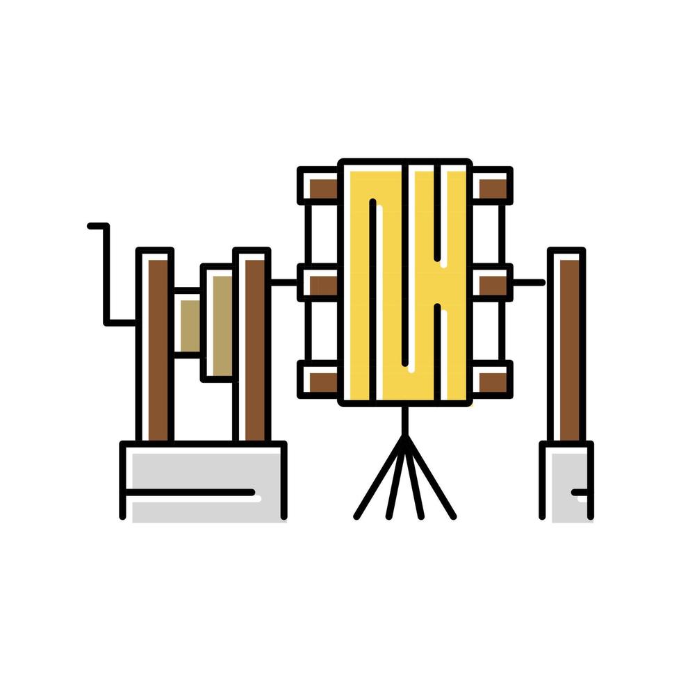 illustration vectorielle d'icône de couleur de bobine de soie vecteur