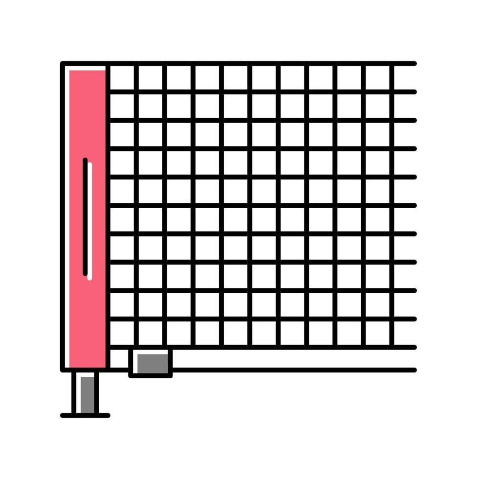 illustration vectorielle d'icône de couleur d'accessoire de tennis net vecteur