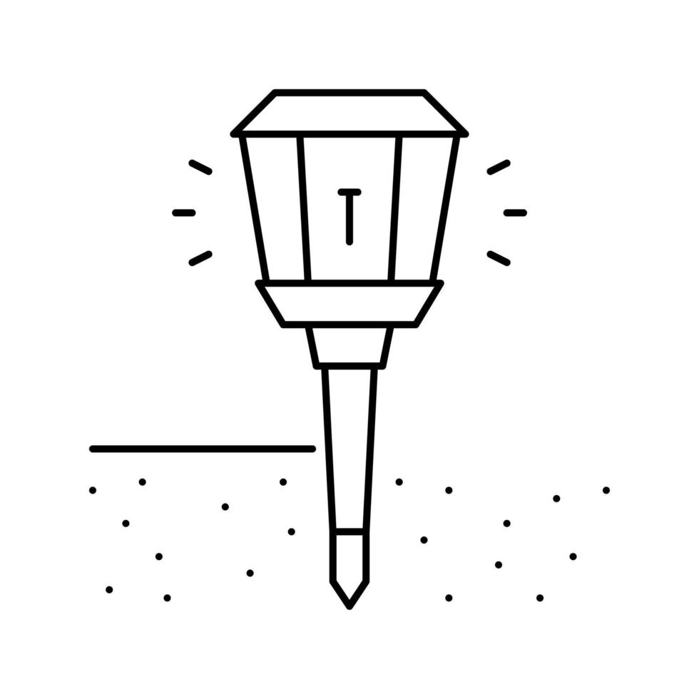 illustration vectorielle de l'icône de la ligne de jardinage répulsif sonique vecteur