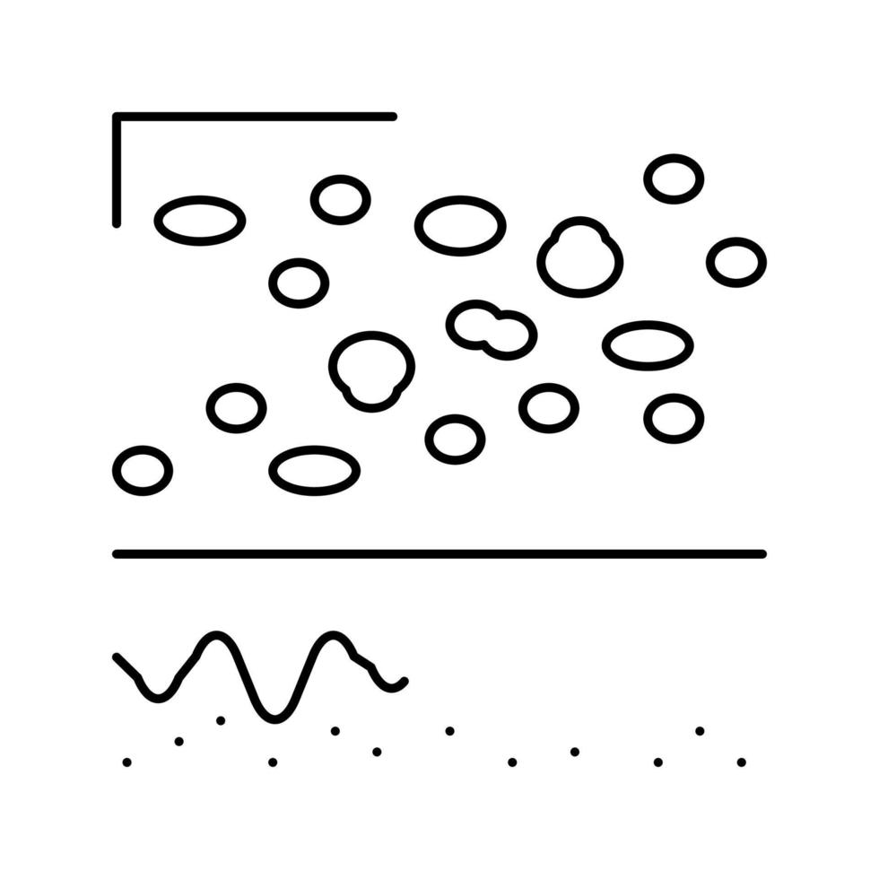 illustration vectorielle de l'icône de la ligne de la peau des taches de rousseur vecteur