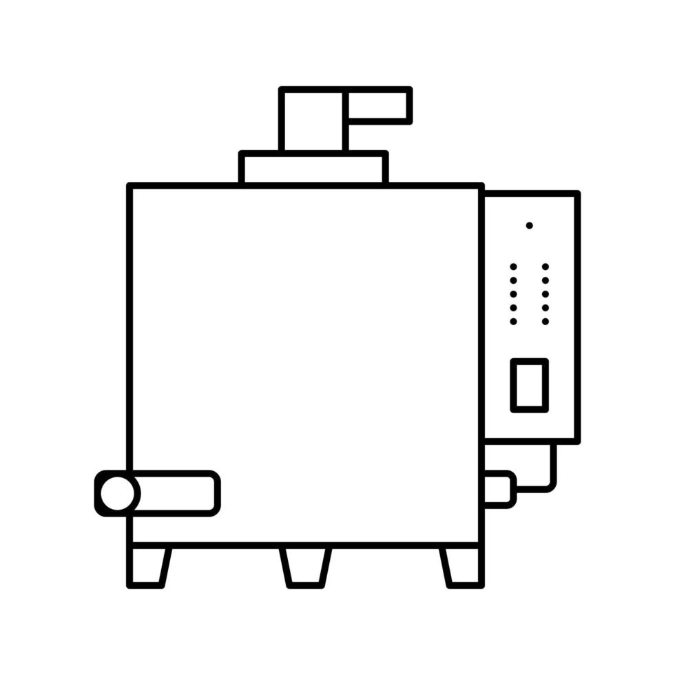 illustration vectorielle de l'icône de la ligne de l'outil de chocolat bouillant vecteur