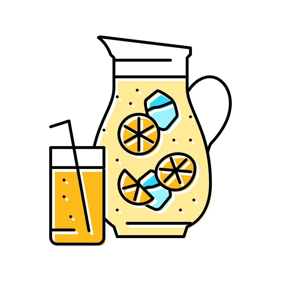 cocktail été couleur icône illustration vectorielle vecteur