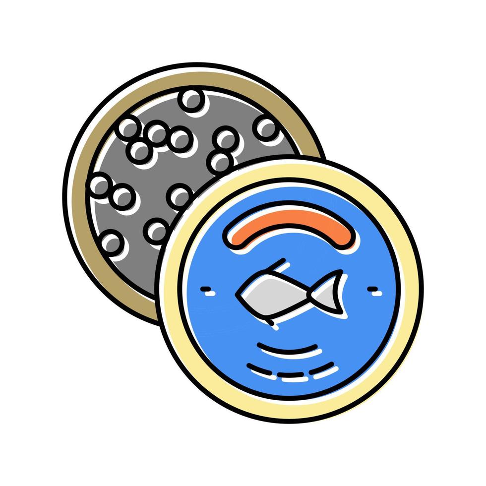 caviar fruits de mer couleur icône illustration vectorielle vecteur
