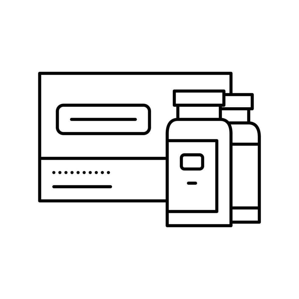 illustration vectorielle de l'icône de la ligne des probiotiques liquides vecteur