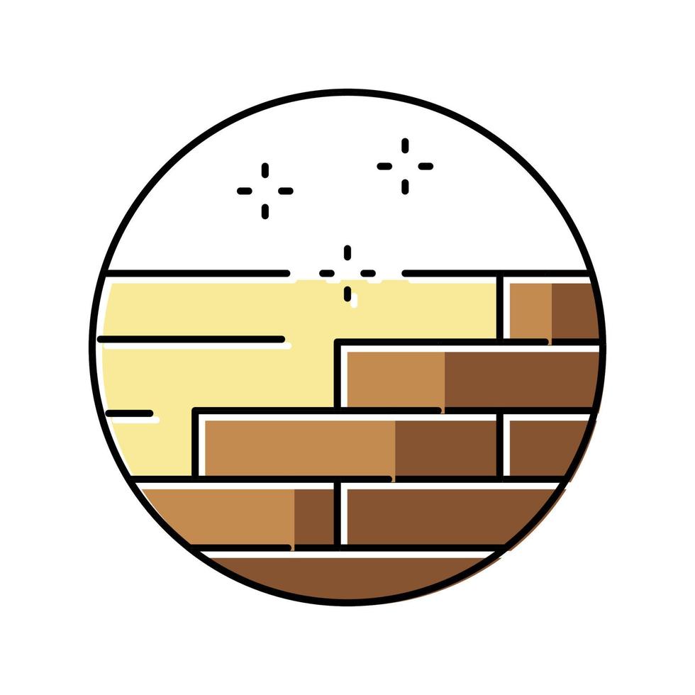 illustration vectorielle d'icône de couleur de finition de plancher de bois franc vecteur