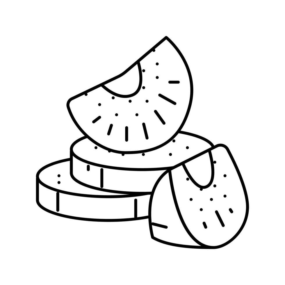 illustration vectorielle de l'icône de la ligne douce kiwi vecteur