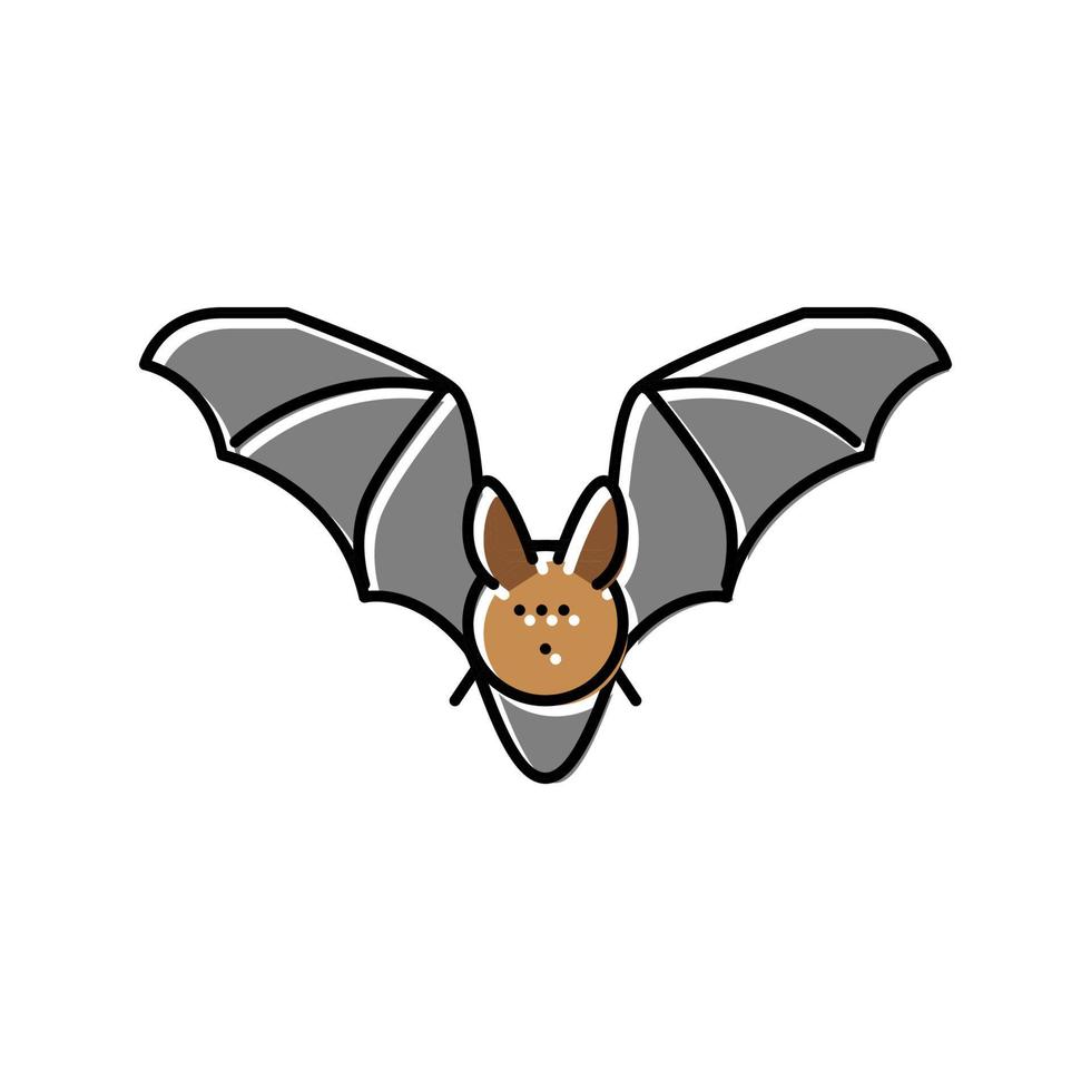 animal chauve-souris dans l'illustration vectorielle de l'icône de couleur du zoo vecteur