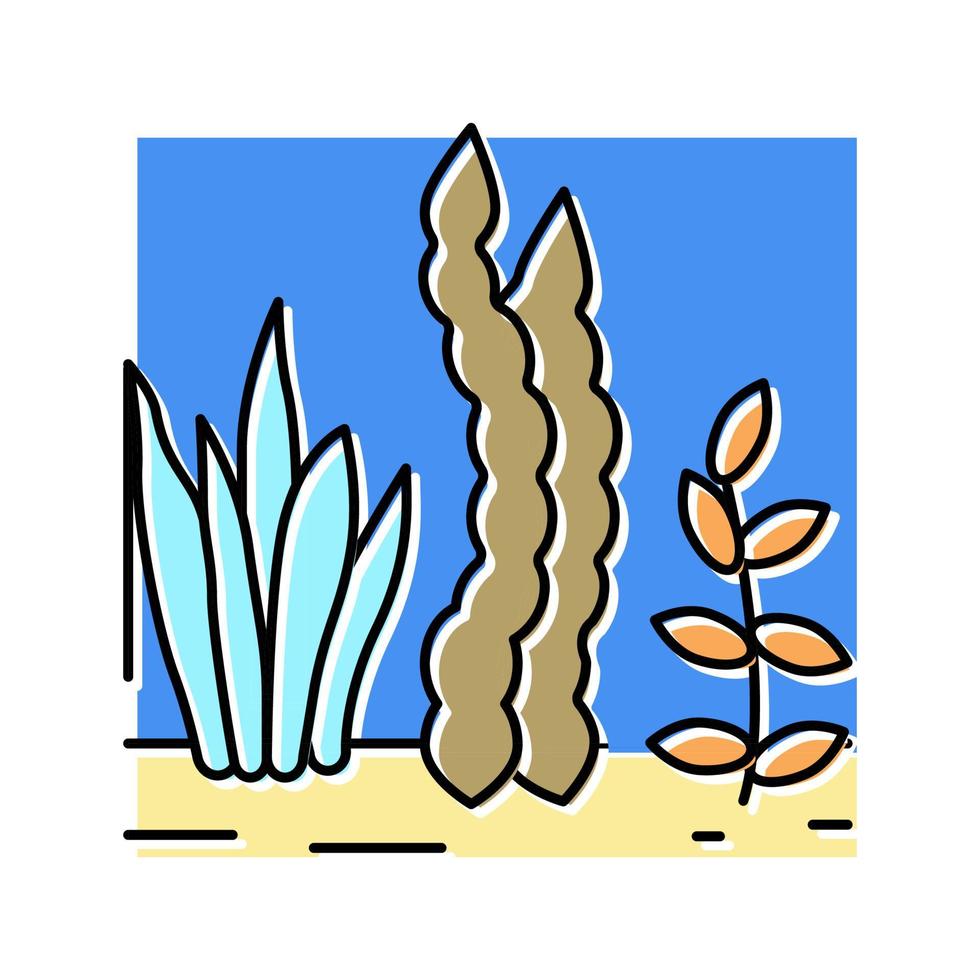 algues fruits de mer couleur icône illustration vectorielle vecteur