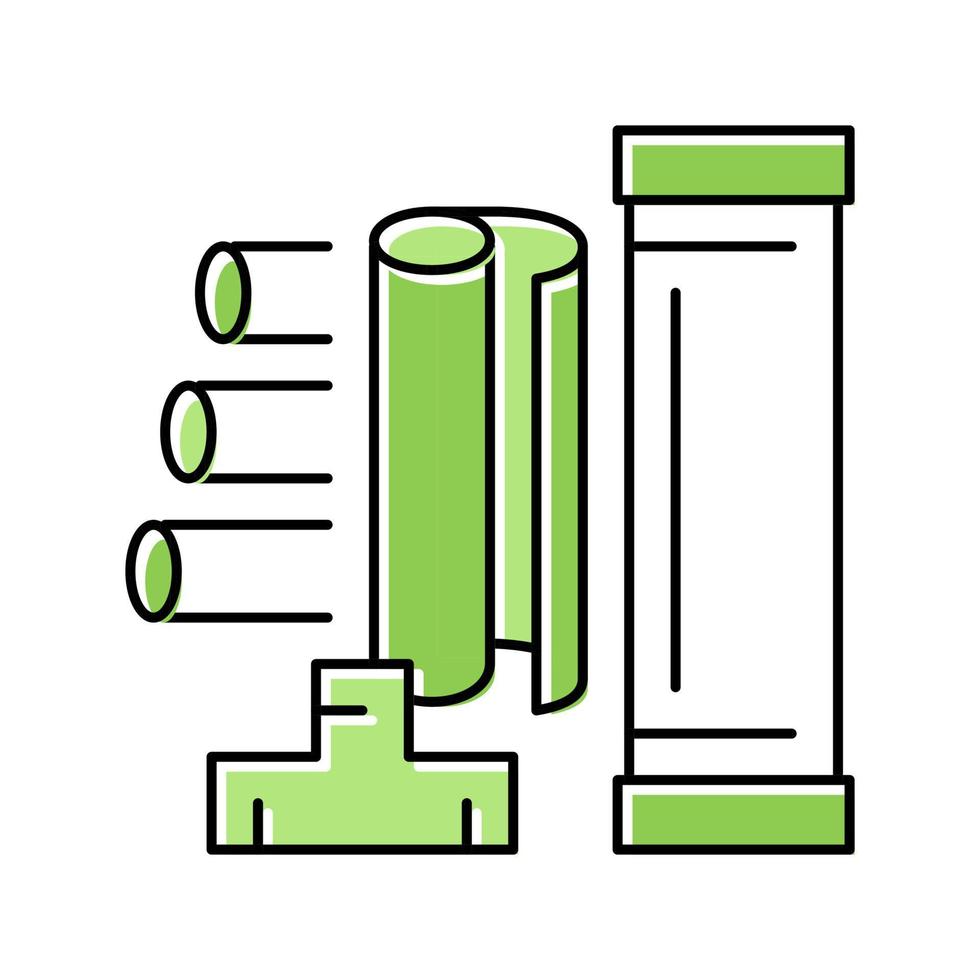 illustration vectorielle de l'icône de couleur des déchets en plastique du tuyau vecteur