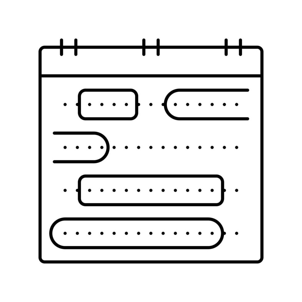 calendrier de vacances ligne icône illustration vectorielle vecteur