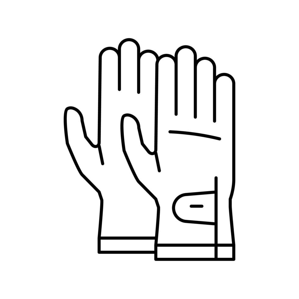 illustration vectorielle de l'icône de la ligne d'accessoires du joueur de golf gants vecteur