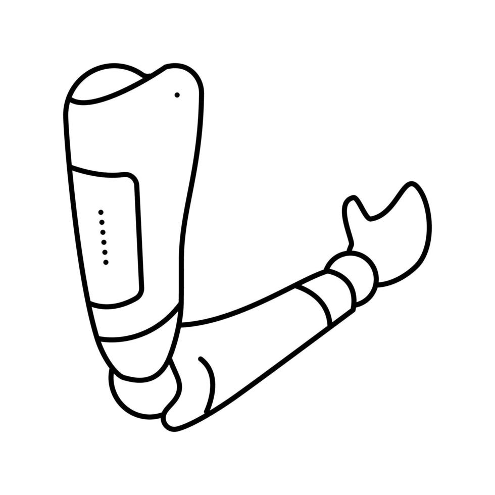 illustration vectorielle d'icône de ligne de prothèse de bras moderne vecteur