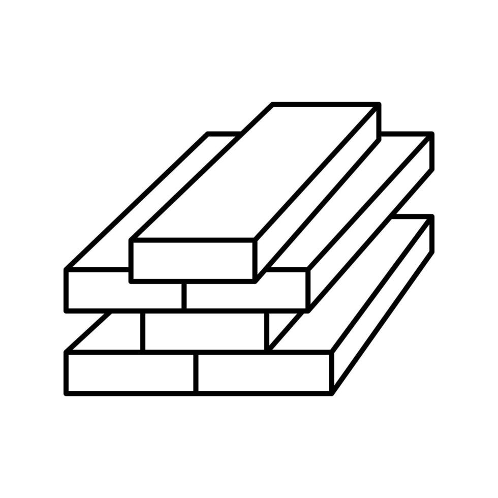 illustration vectorielle de l'icône de la ligne de bois de sciage vecteur