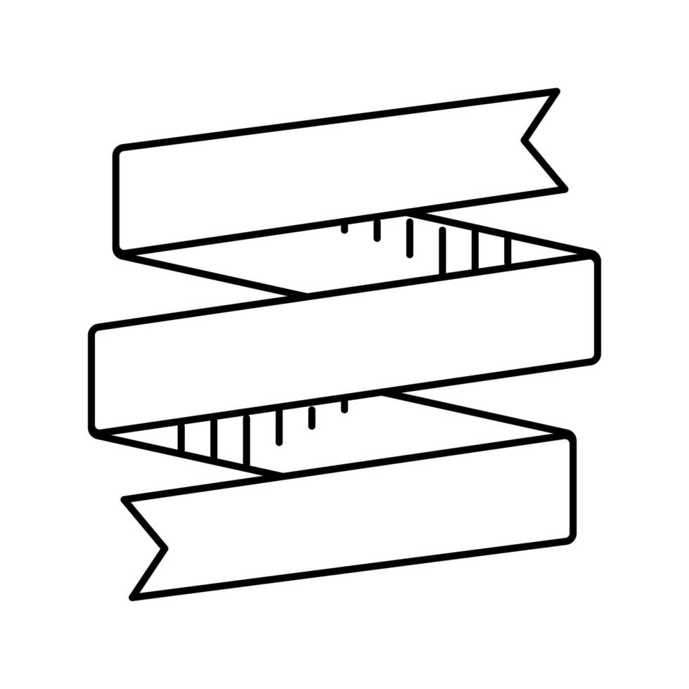 illustration vectorielle d'icône de ligne de conception de bannière de ruban premium vecteur