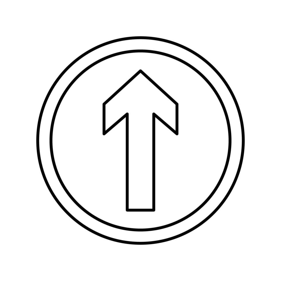 flèche route signe ligne icône illustration vectorielle vecteur