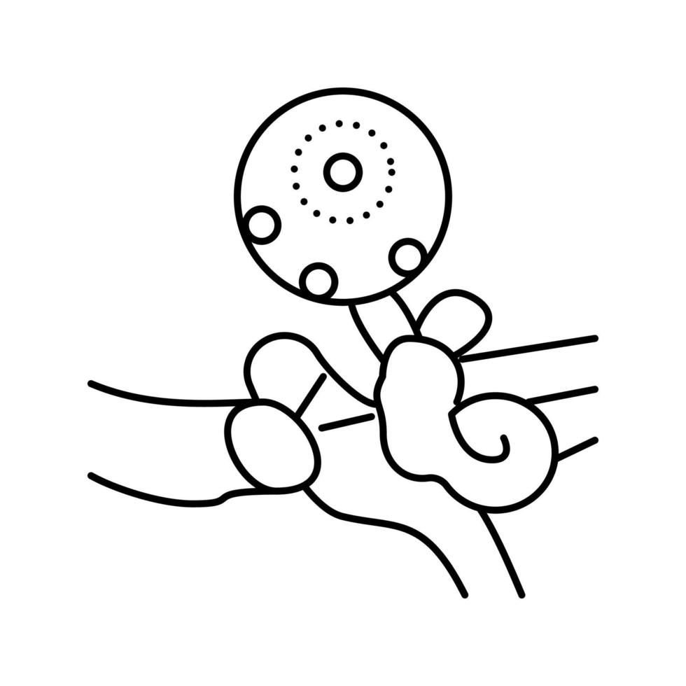 illustration vectorielle de l'icône de la ligne de problème de santé du cholestéatome vecteur