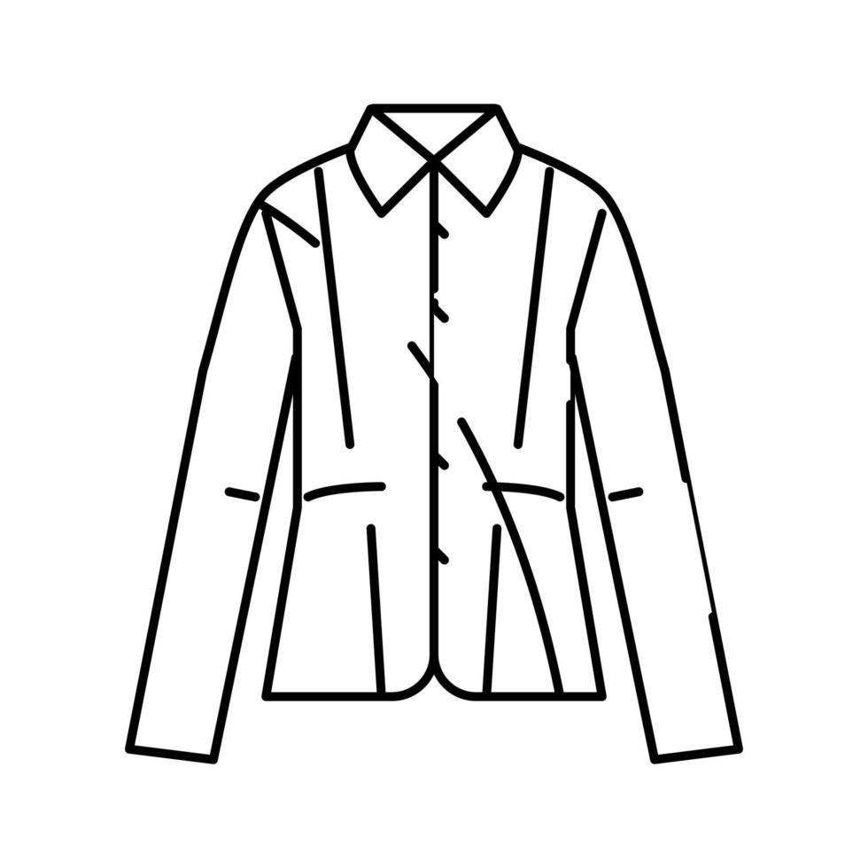 veste matelassée vêtements d'extérieur femme ligne icône illustration vectorielle vecteur