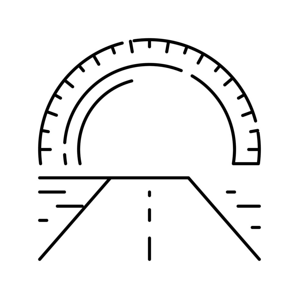 illustration vectorielle d'icône de ligne de pneus d'autoroute vecteur
